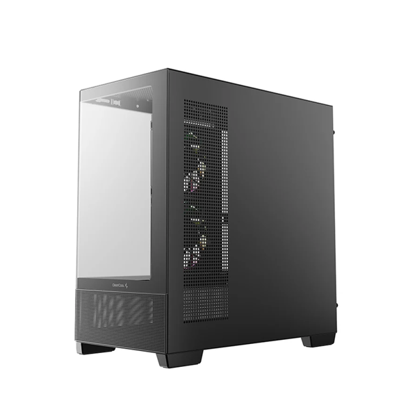 ქეისი, CG380U 3F, DEEPCOOL, Panoramic-Curved-Glass-M-ATX, 5 Slots, Black.