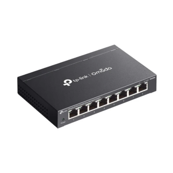 ქსელის გამანაწილებელი, ES208GP, TP-Link, Omada 8-Port Gigabit Easy Managed Switch with 8-Port PoE+.