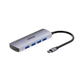 უსბ ჰაბი, H1112E, UNITEK, 4-in-1 USB-C 10Gbps ჰაბი (4*USB-A). H1112EGY01