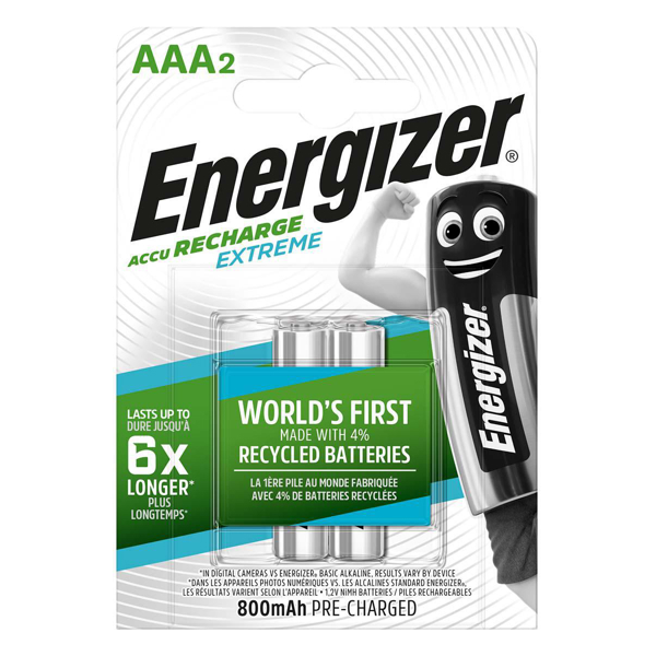 6862 Energizer Extreme AAA 800mAh აკუმულატორი,  E300324500