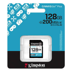 მეხსიერების ბარათი, SDCG4/128GB, KINGSTON, 128GB მიკრო SDXC Canvas Go Plus .