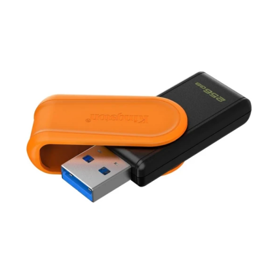 ფლეშ მეხსიერება, DTXS/256GB, KINGSTON, USB 3.2 Gen1, შავი/ნარინჯისფერი.