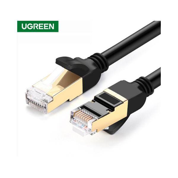 ქსელის კაბელი UGREEN NW107 (11277) Cat7 Patch Cord STP Ethernet Lan Cable 1.5m (Black)