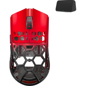 Darmoshark M2 air Magnesium alloy mouse-Nordic N52840 3 mode PMW3395-4k - Color - Red/Black